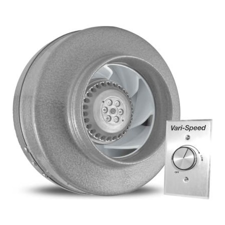 Atmosphere Vortex Powerfan 6''L In-Line Duct Fan VTX600L-A - 293 CFM with Vari-Speed Speed Control Kit vtx600L-A
